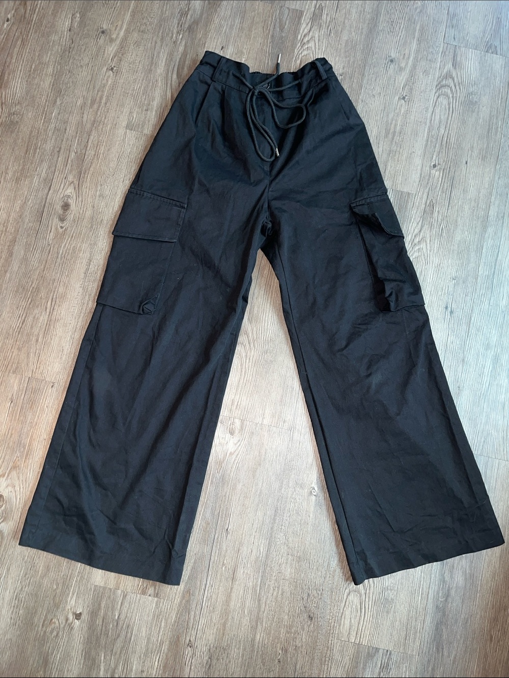 ASKHAKI SEOUL Black Wide Leg Cargo Pants